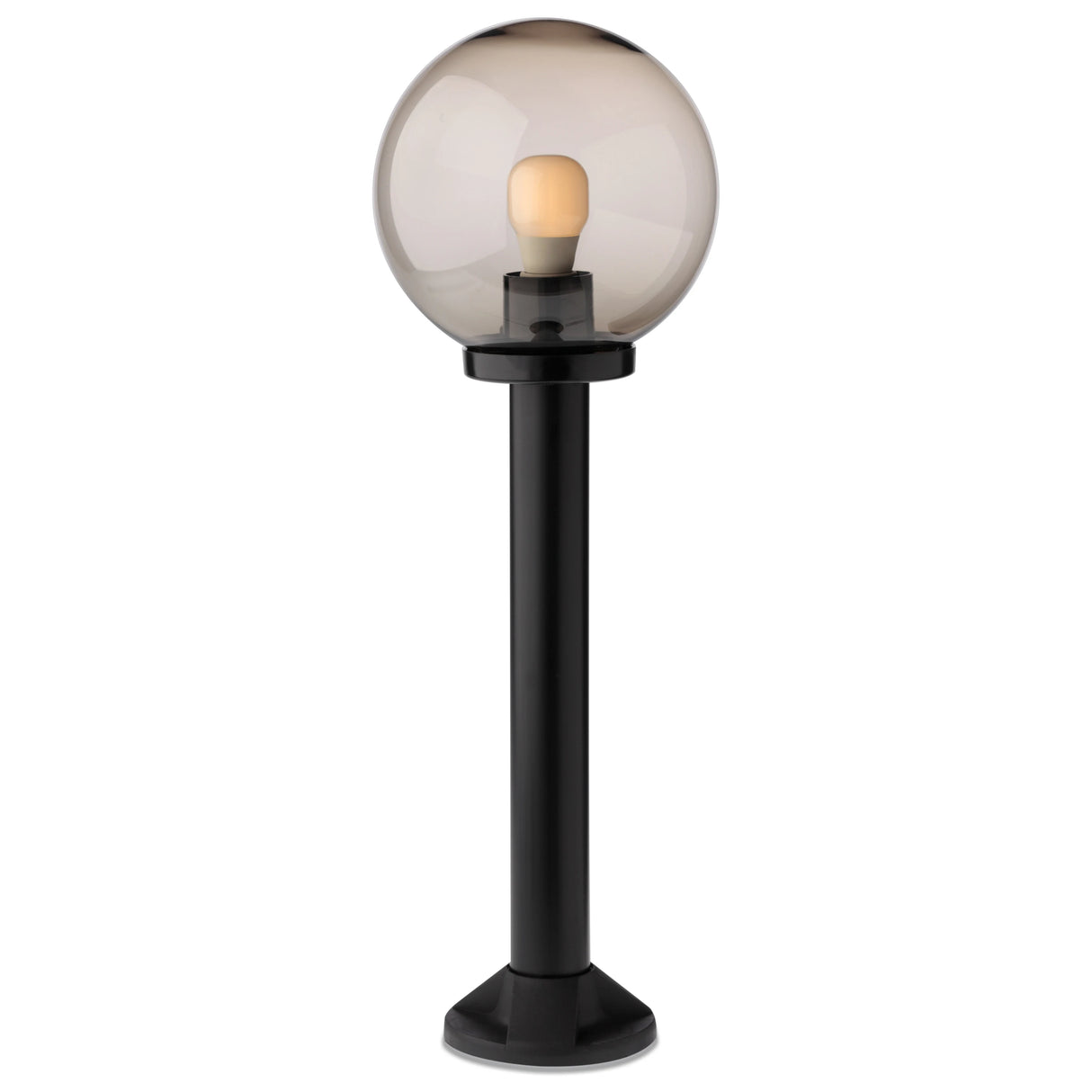 Stalp exterior SFERA 2, D.250 mm, fumuriu, 1XE27, IP44, H.750 mm, Smarter 9779