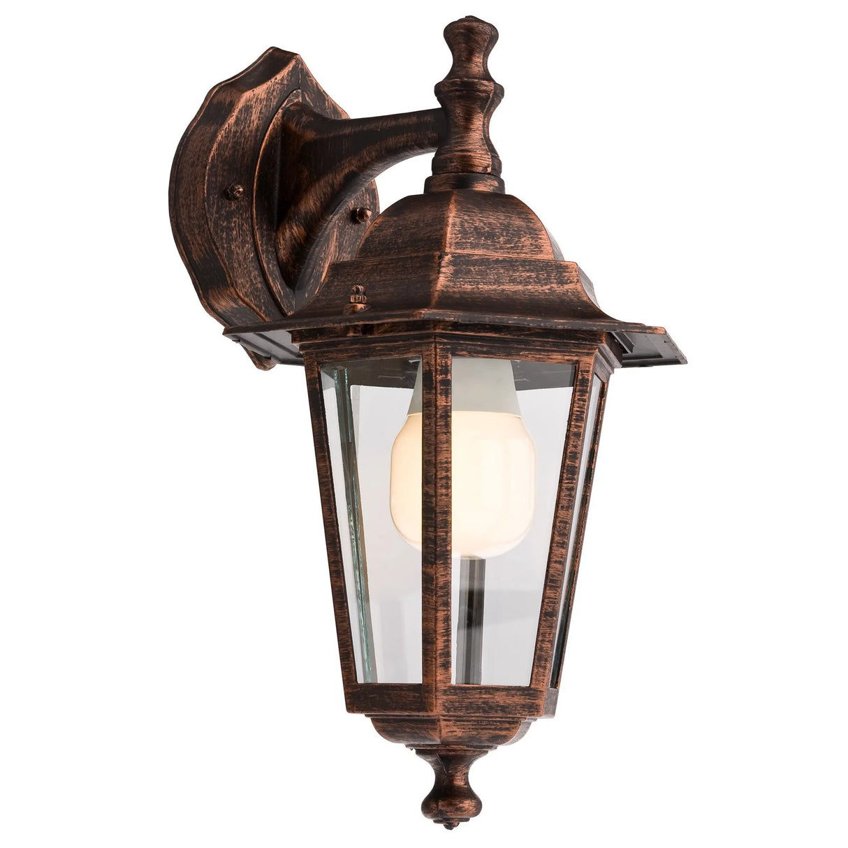 Aplica exterior LONDON, negru detalii cupru, 1XE27, Smarter 6102C