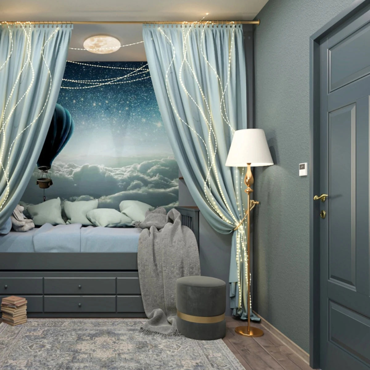 Lampadar FABIOLA, alama antica, 1XE27, Smarter 02-714