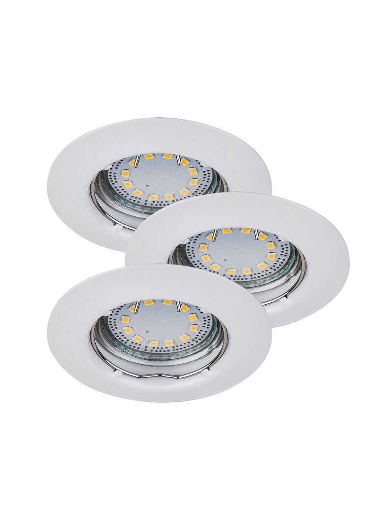 Spot LED incastrat Lite, alb, GU10, 3x3W, 3x240lm, 3000K, D.8,2cm, IP44, Rabalux, 1046