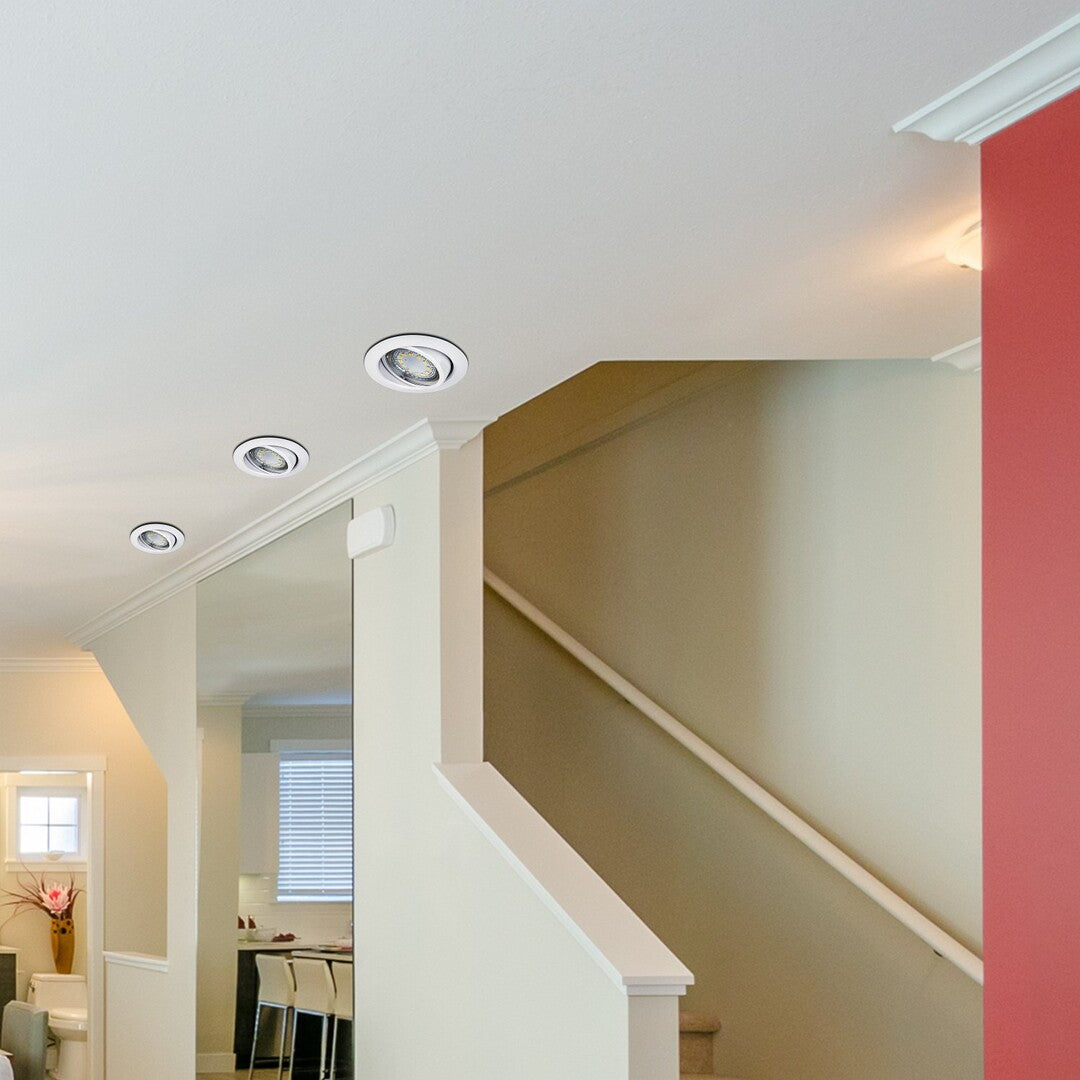 Spot LED incastrat Lite, alb, GU10, 3x3W, 3x240lm, 3000K, D.8,6cm, IP40, Rabalux, 1049