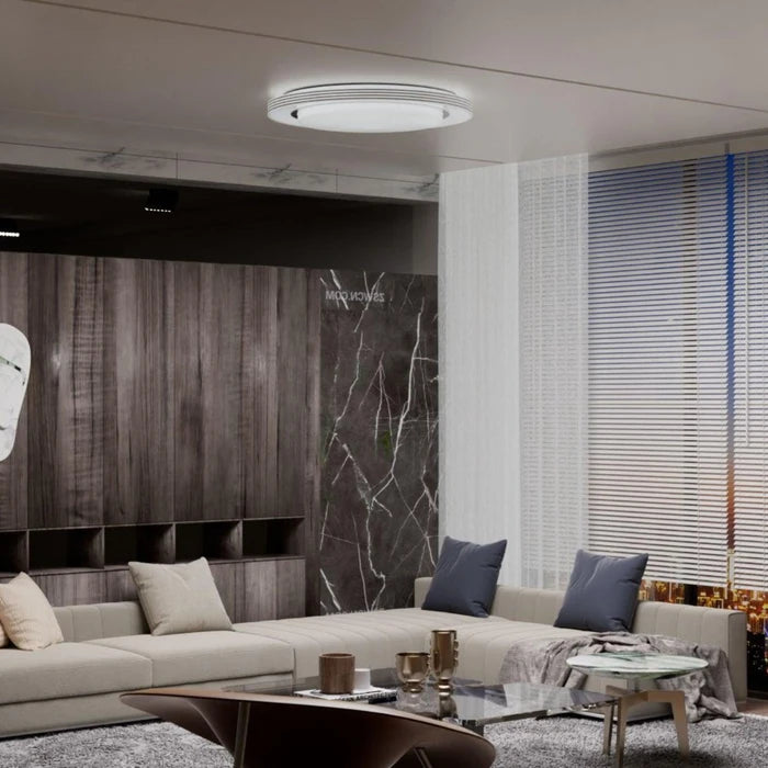 Plafoniera cu telecomanda LED Andes, alb, 48W, 3024lm, 3000K-6500K, RGB, D.48cm, IP20, Smarter, 05-917