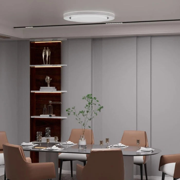 Plafoniera cu telecomanda LED Andes, alb, 48W, 3024lm, 3000K-6500K, RGB, D.48cm, IP20, Smarter, 05-917