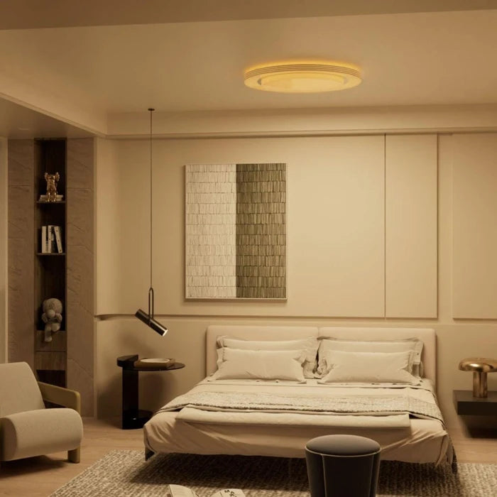 Plafoniera cu telecomanda LED Andes, alb, 48W, 3024lm, 3000K-6500K, RGB, D.48cm, IP20, Smarter, 05-917