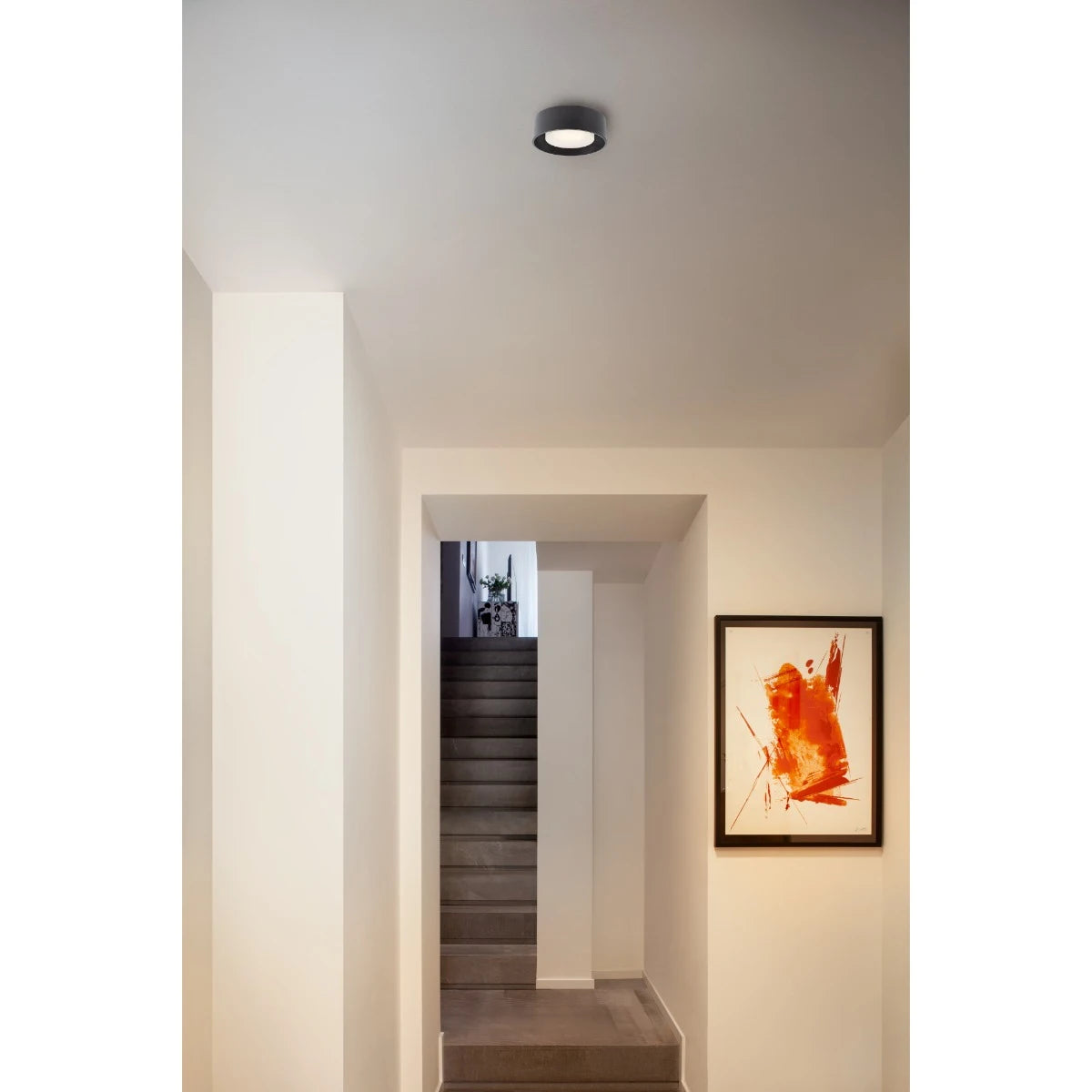 Plafoniera LED Punkt, negru mat, 6W, 374lm, 3000K, D.15cm, IP20, Smarter, 01-3098