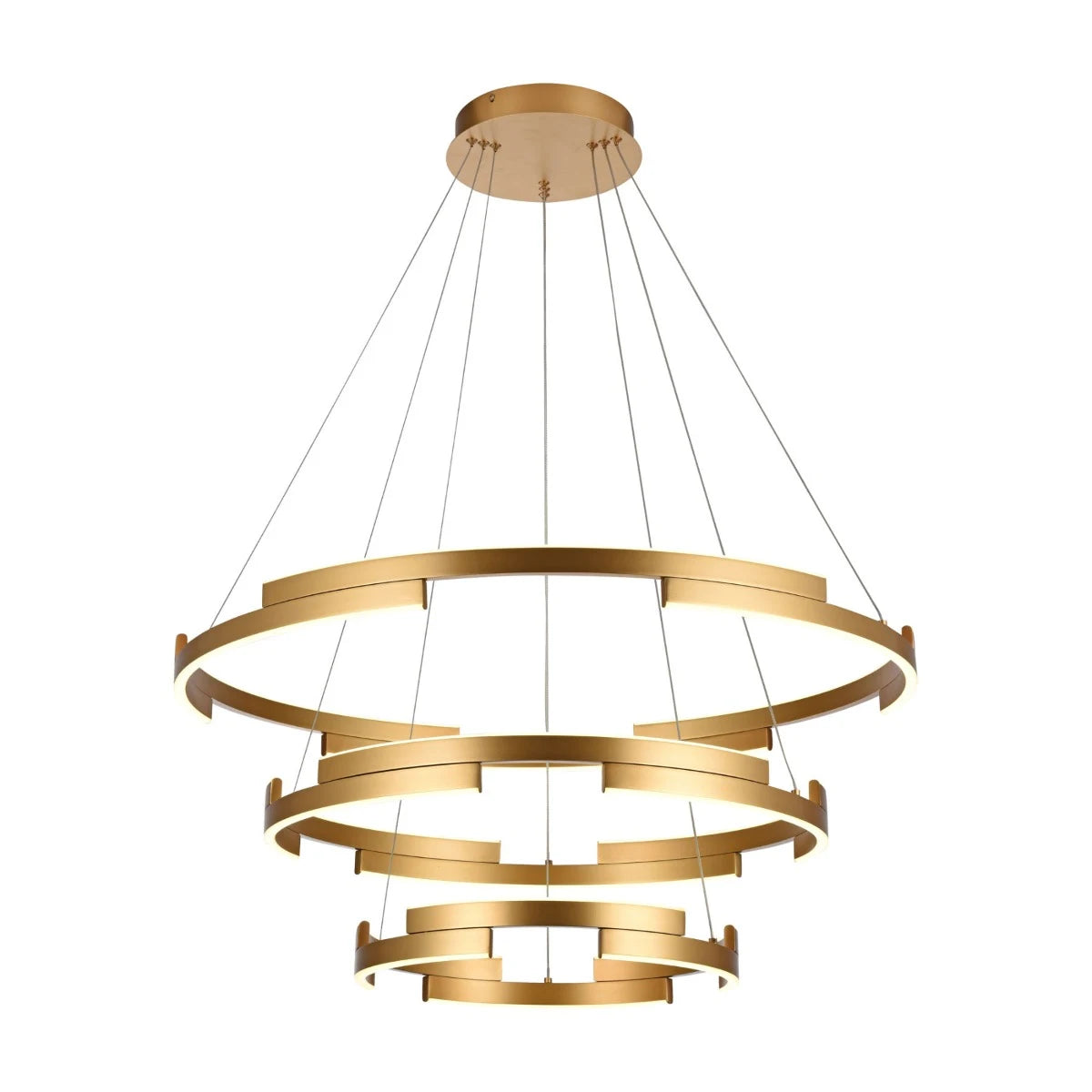 Lustra LED Castle, auriu mat, 80W, 4800lm, 3000K, D.80cm, IP20, Smarter, 01-3181