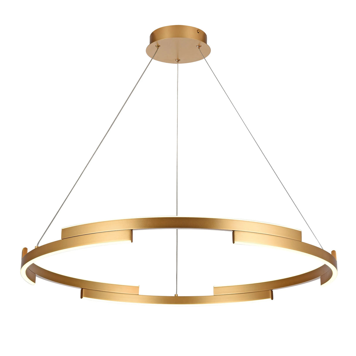 Lustra LED Castle, auriu mat, 45W, 2700lm, 3000K, D.80cm, IP20, Smarter, 01-3175