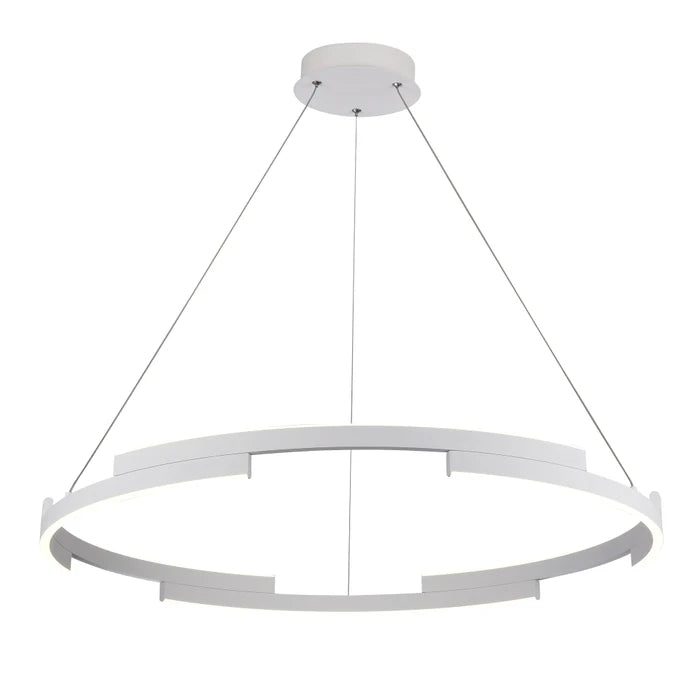 Lustra LED Castle, alb mat, 45W, 2700lm, 3000K, D.80cm, IP20, Smarter, 01-3174