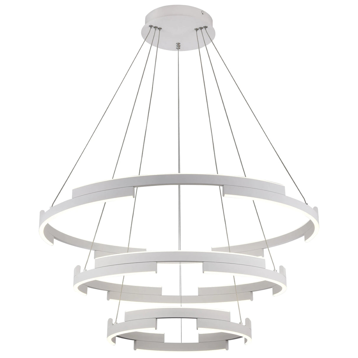 Lustra LED Castle, alb mat, 80W, 4800lm, 3000K, D.80cm, IP20, Smarter, 01-3180