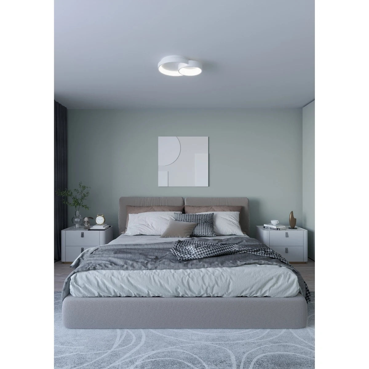 Plafoniera LED Combi, alb mat, 40W, 3000/4000/6000K, 3433lm, L.48 cm, IP20, Smarter, 01-3367