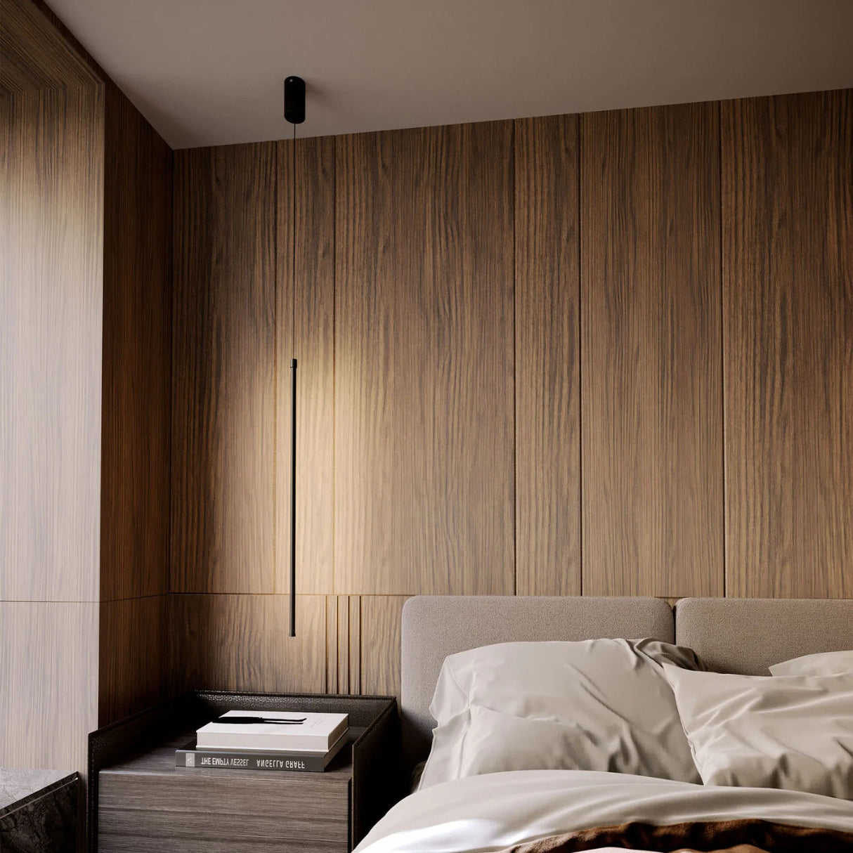 Lustra suspendata Taboo, negru mat, LED, 9W, 658 lumeni, alb cald 3000K, L.60 cm, Smarter 01-3116