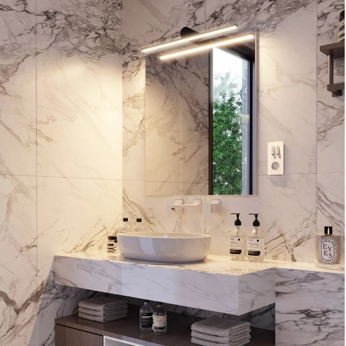 Aplica Row, negru mat, LED, 18W, 982 lumeni, 3000K, IP44, L.90 cm, Smarter 01-4035