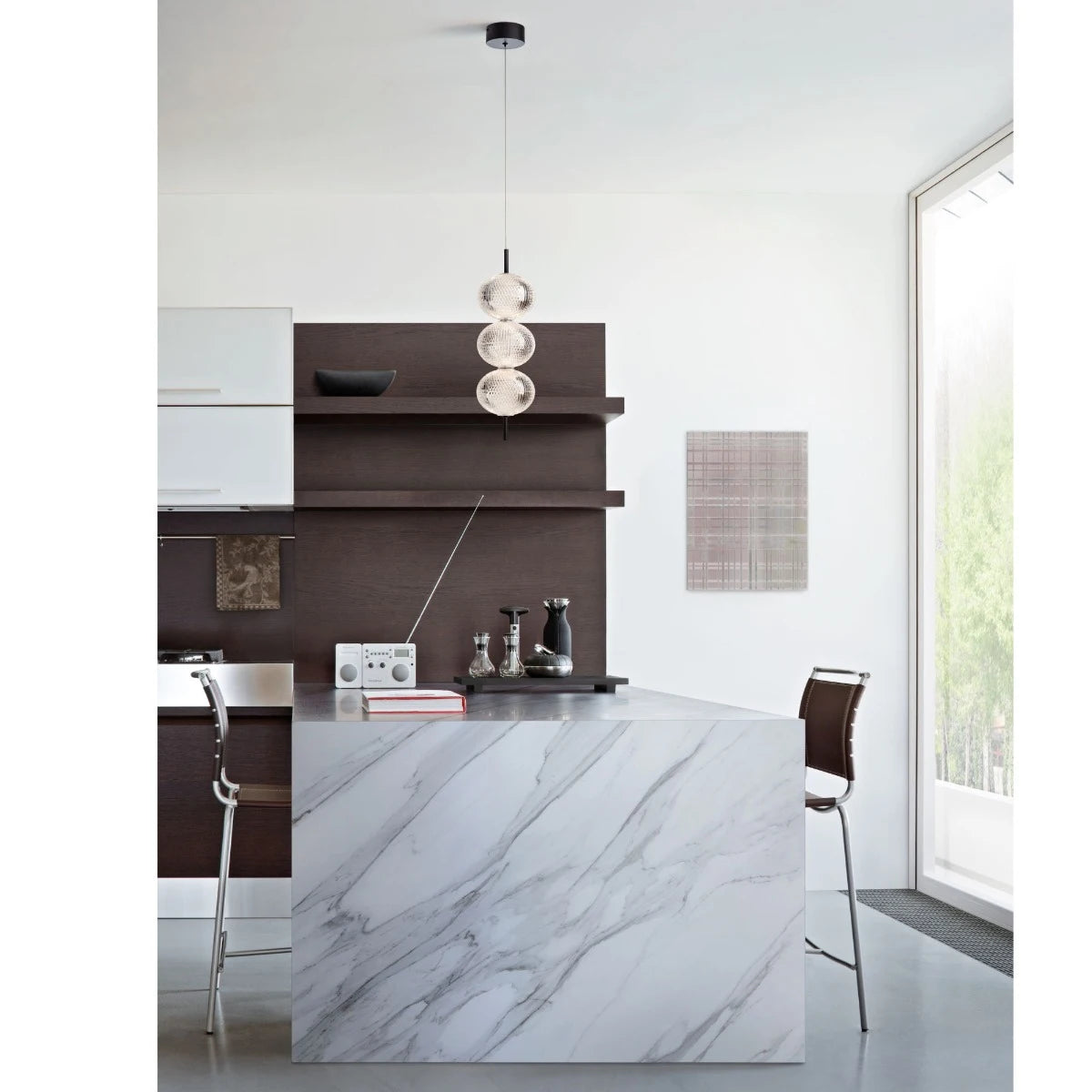 Lustra suspendata Ventura, negru mat, LED, 20W, 1921 lumeni, alb cald 3000K, H.49 cm, Smarter 01-4025