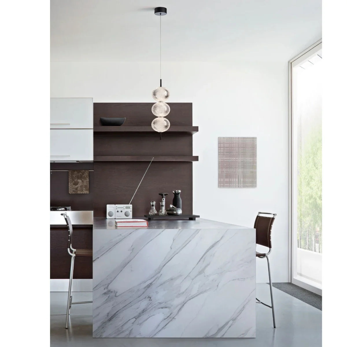 Lustra suspendata Ventura, negru mat, LED, 20W, 1921 lumeni, alb cald 3000K, H.49 cm, Smarter 01-4025