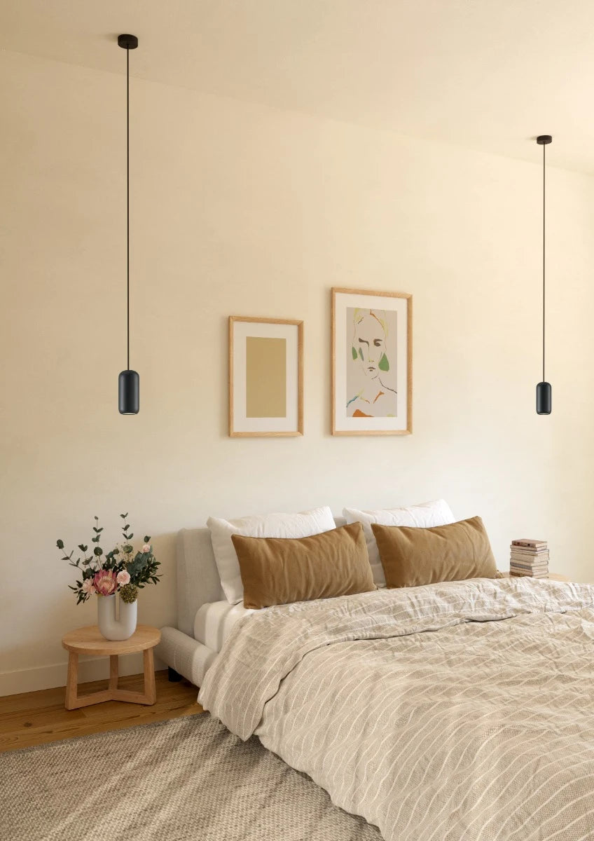 Lustra suspendata Boom, negru mat, 1XGU10, D.8 cm, Smarter 01-3474