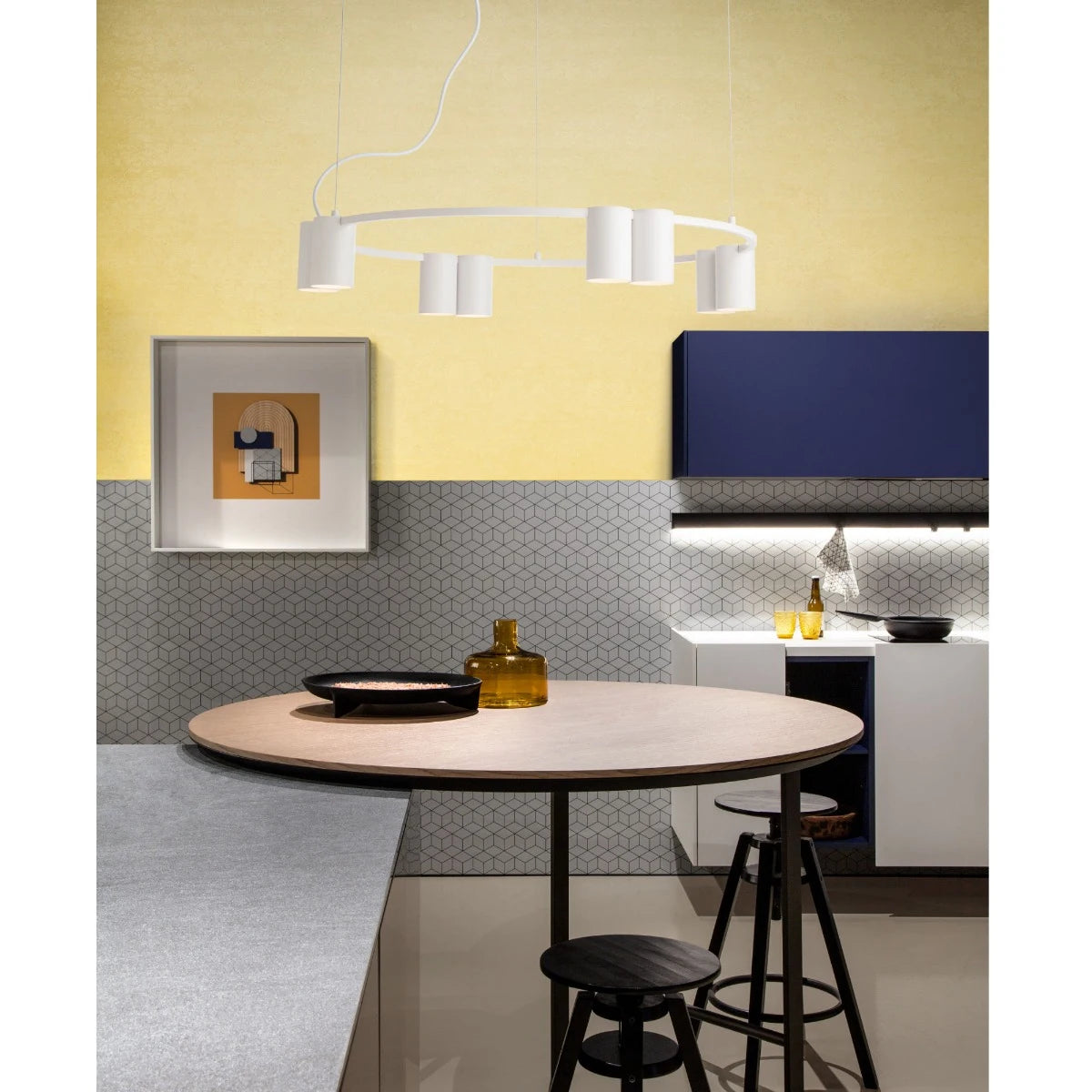 Lustra Modi, alb, 8XGU10, D.64 cm, Smarter 01-3520