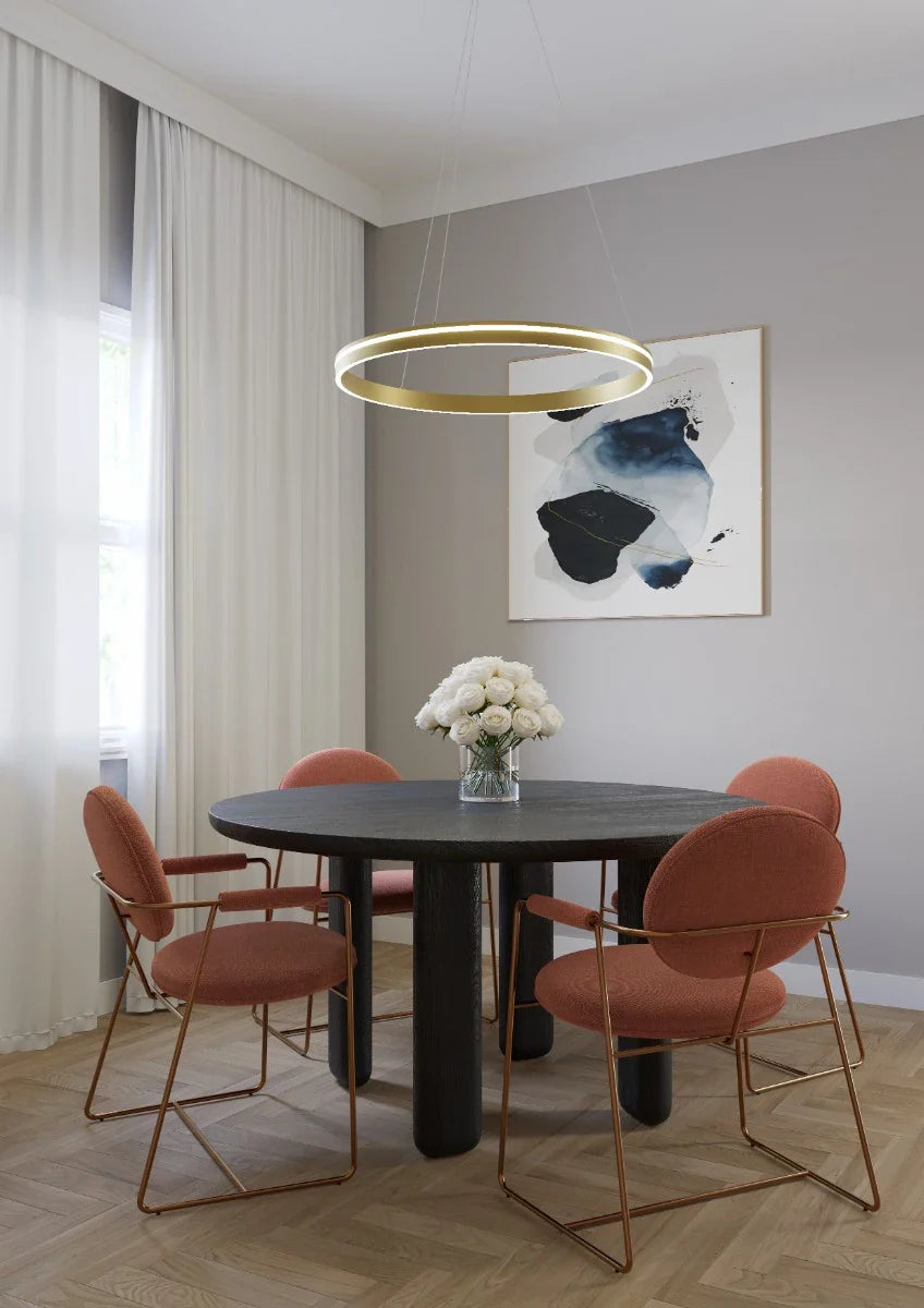 Lustra Valdis, auriu mat, LED CCT, 57W, 2895 lumeni, 3000K/4000K, D.79 cm, Smarter 01-3781