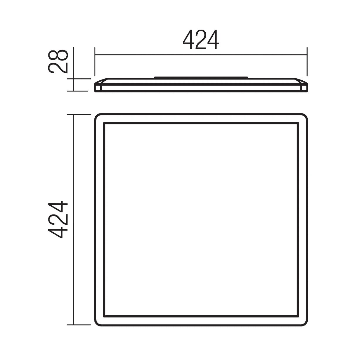 Plafoniera LED Memo, alb, 24W, 2500lm, 3000K/4000K/6500K, L.42cm, IP20, Smarter, 05-1008
