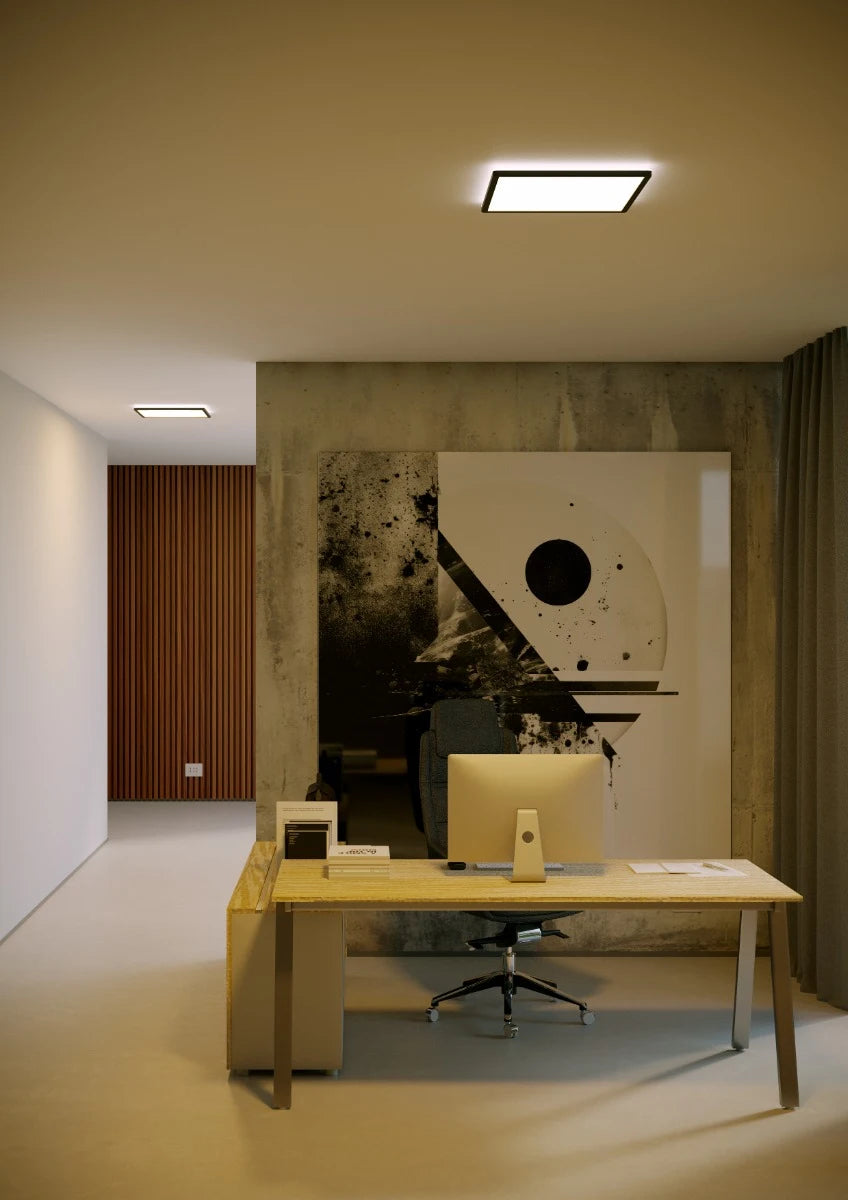 Plafoniera LED Memo, negru, 24W, 2500lm, 3000K/4000K/6500K, L.42cm, IP20, Smarter, 05-1009