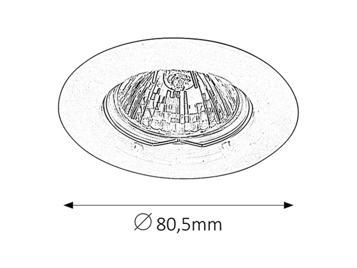 Spot incastrat Relight, alb, 1 x GU5.3, D.8cm, IP20, Rabalux, 1087