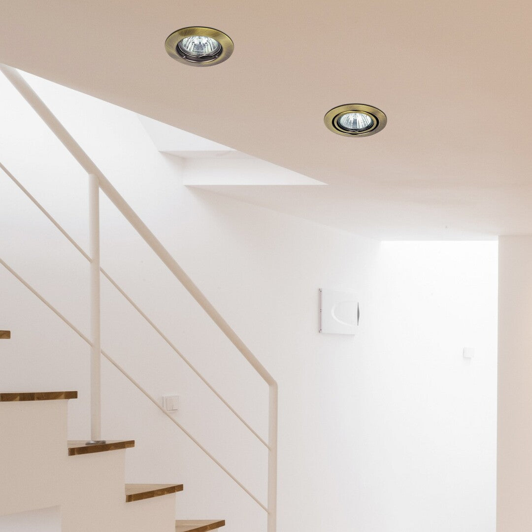 Spot incastrat Relight, bronz, 1 x GU5.3, D.8cm, IP20, Rabalux, 1090