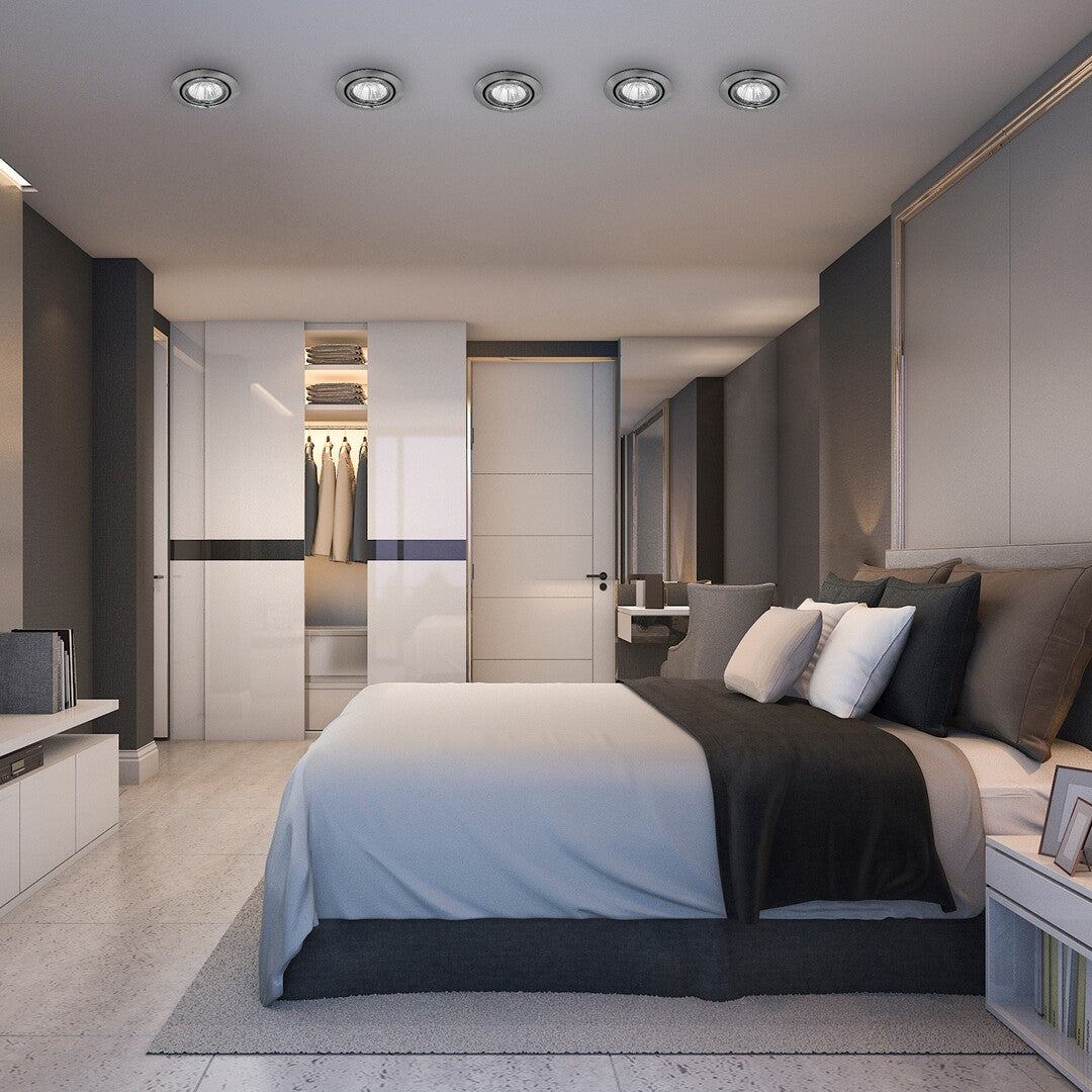 Spot incastrat Relight, crom satin, 1 x GU5.3, D.8,6cm, IP20, Rabalux, 1093