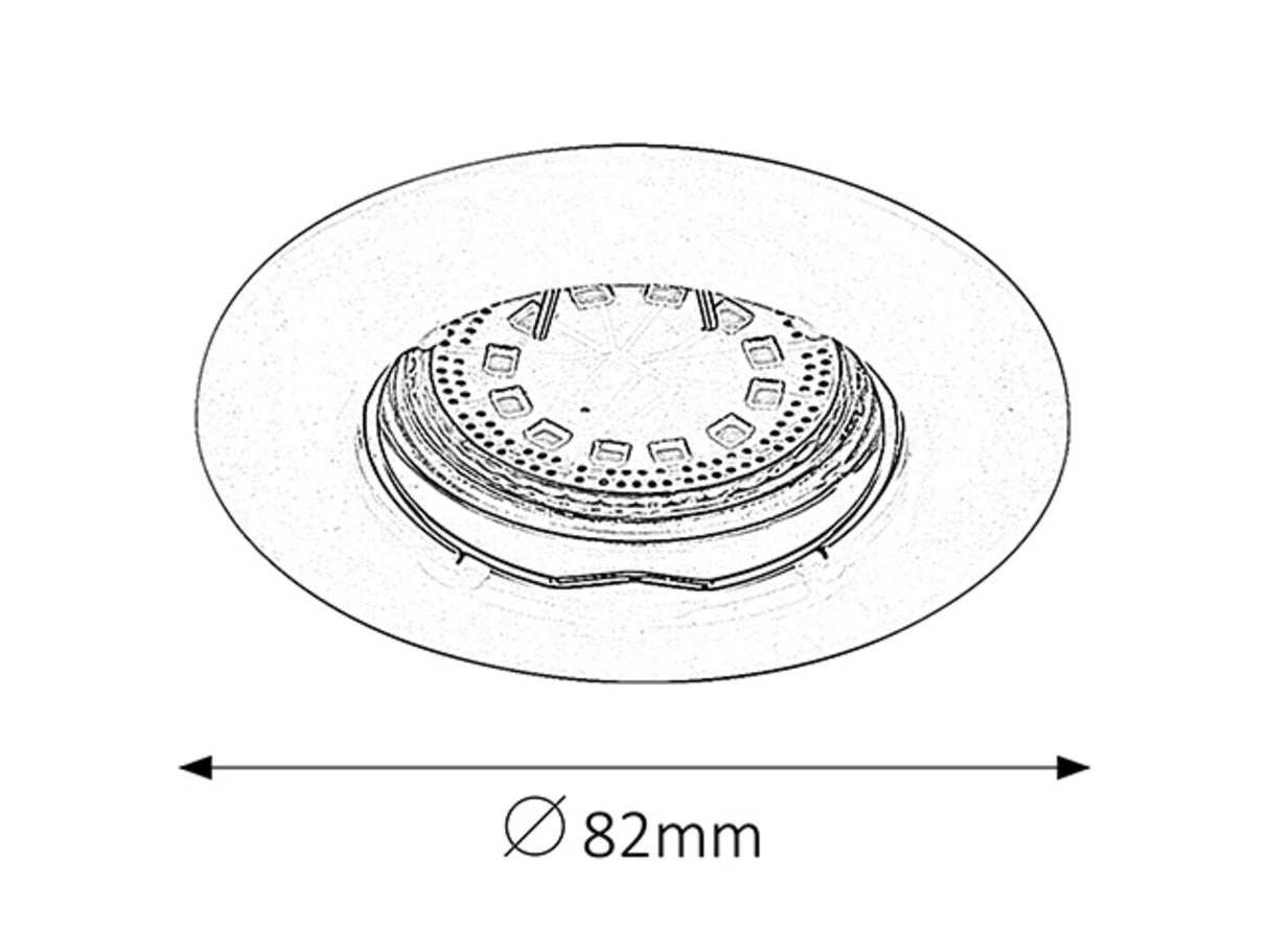 Spot LED incastrat Lite, crom satin, GU10, 3x3W, 3x240lm, 3000K, D.8,2cm, IP44, Rabalux, 1163