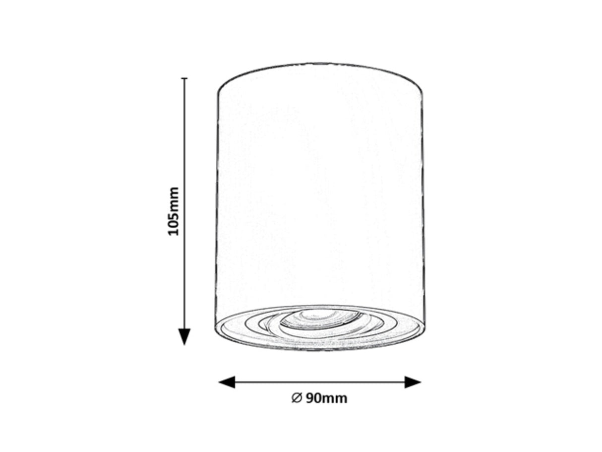 Plafoniera Kobald, negru mat, 1xGU10, IP20, Rabalux, 2047