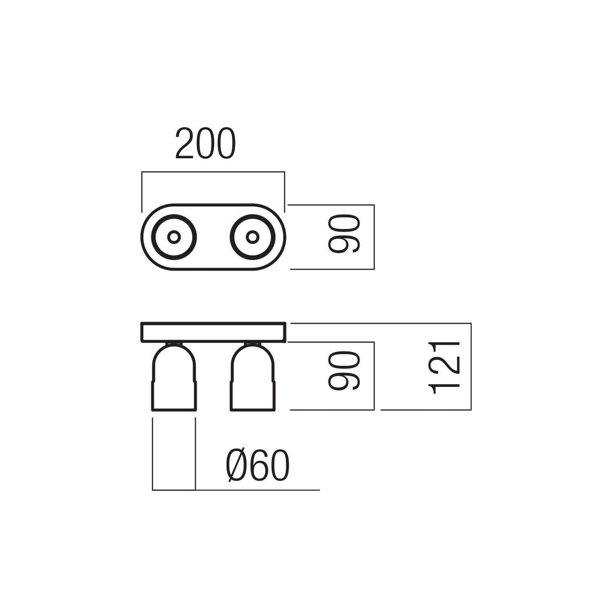 Plafoniera LED Kobe, negru/silver coffee, 16W, 1103lm, 2700K, L.20cm, IP20, Redo, 01-4212