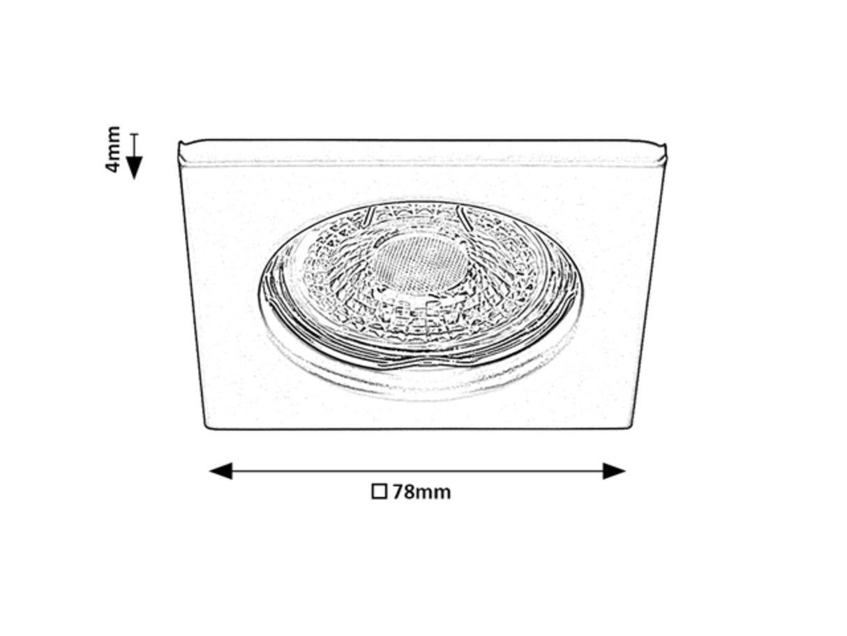 Spot incastrat Relight, negru, 1 x GU5.3, D.7,8cm, IP20, Rabalux, 2150
