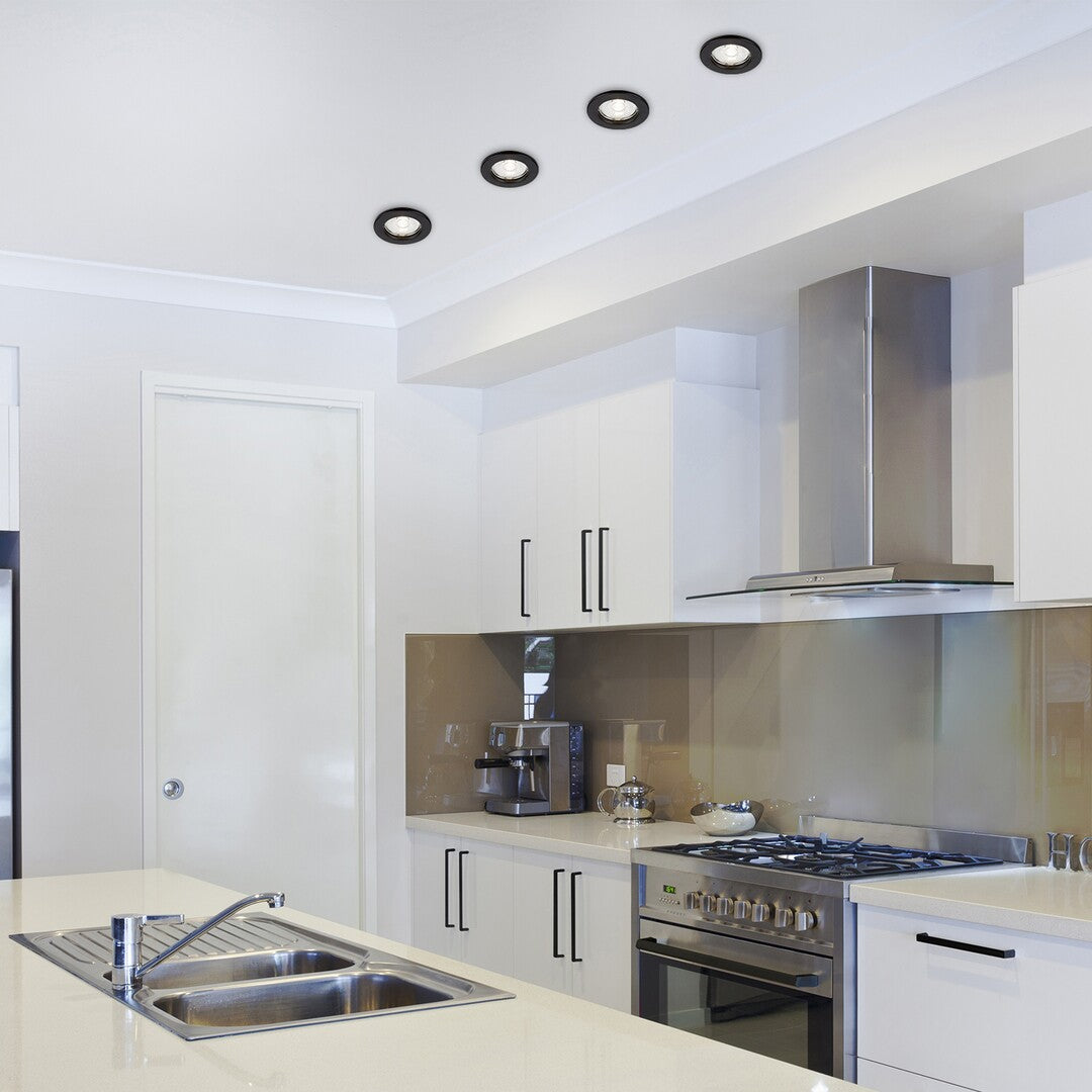 Spot incastrat Relight, negru, 1 x GU5.3, D.8cm, IP20, Rabalux, 2151