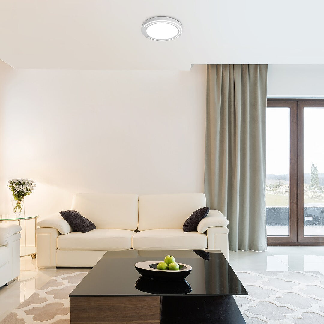 Plafoniera LED Triton, alb, 40W, 3200lm, 2700-6500K, RGB, WIFI, IP20, Rabalux, 2249