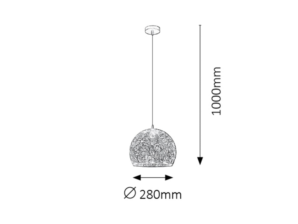 Lustra suspendata Manorca, negru, 1xE27, IP20, Rabalux, 2276