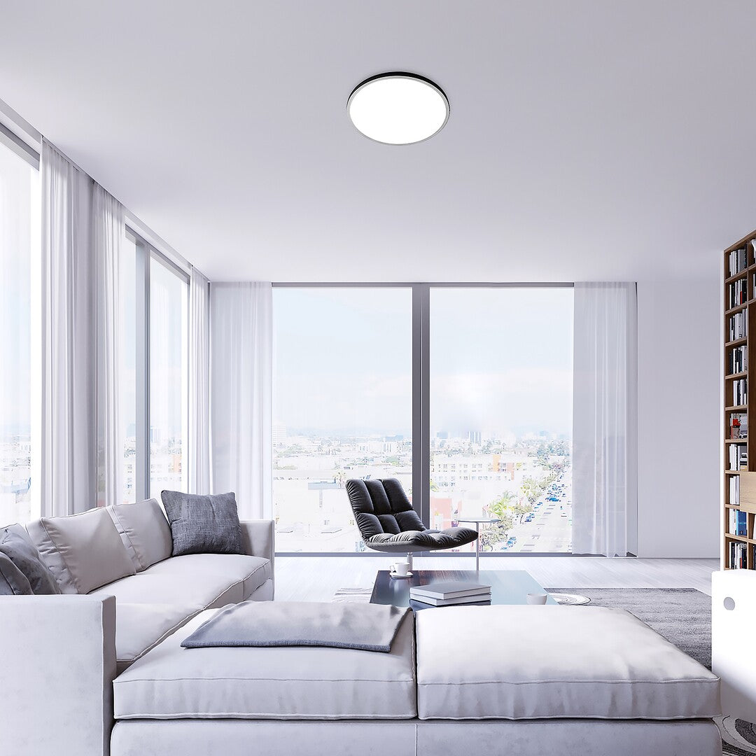 Plafoniera LED Rasmus, argintiu, 22W, 2000lm, 4000K, RGB,WIFI, IP20, Rabalux, 2290