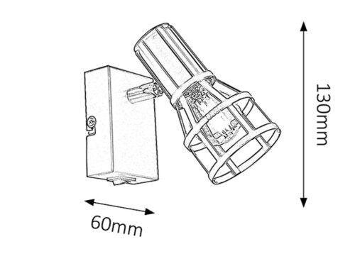 Lampa spot Aria, negru mat, 1xE14, Rabalux 59580