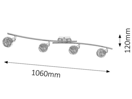 Lampa spot Bella, crom, 4xG9, Rabalux 6018