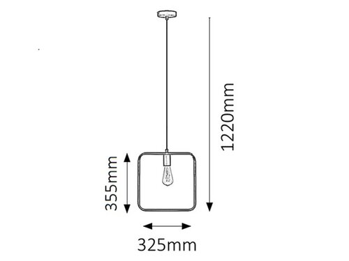 Lustra suspendata Levi, negru, 1xE27, IP20, Rabalux, 25700