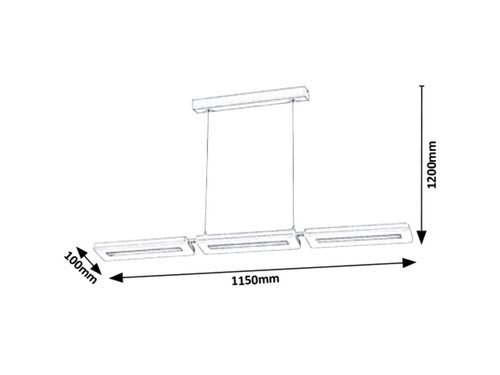 Lustra suspendata LED Alana, alb mat, 48W, 2800lm, 3000K, L.115cm, IP20, Rabalux, 5649
