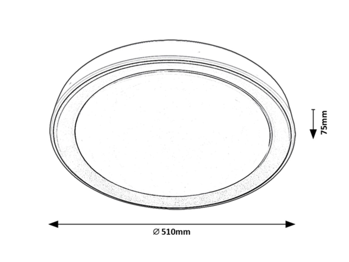 Plafoniera Everest, argintiu, 3200lm, LED 40W, 2700-6500K, RGB,WIFI, Rabalux 3510