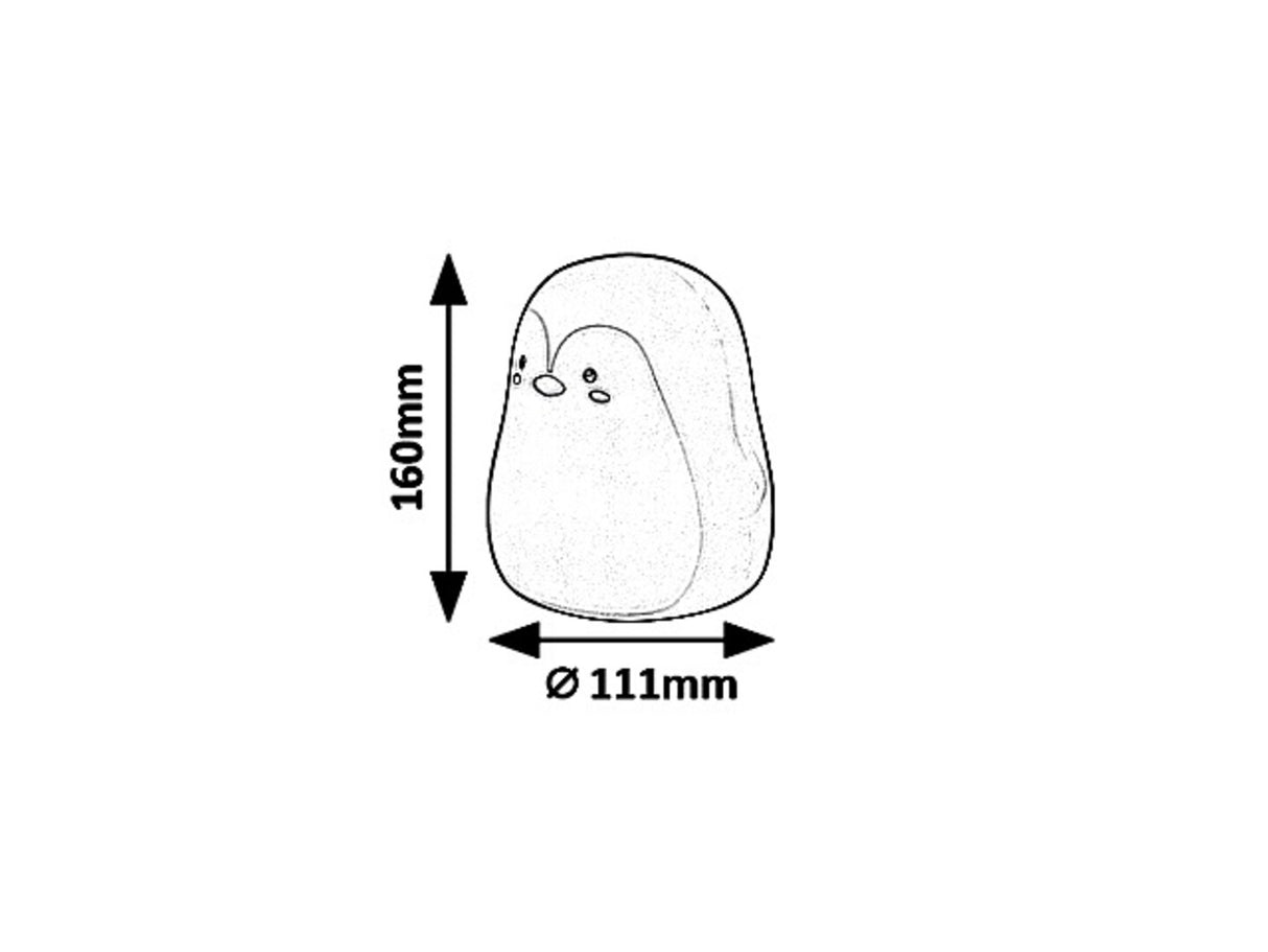 Veioza pentru copii Baloo, alb, LED 0,4W, 3000K, RGB, D.11cm, IP20, Rabalux, 5410