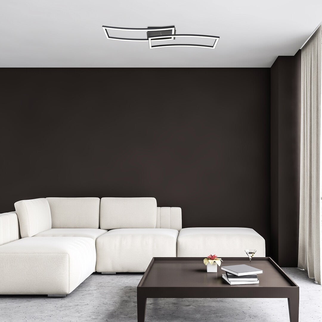 Plafoniera LED Cirilla, negru, 40W, 3180lm, 3000K, IP20, Rabalux, 71005