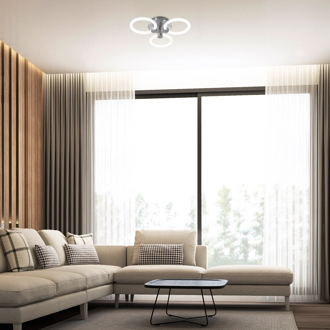 Plafoniera LED Sotiris, crom satin, 21W, 2300lm, 3000K/4000K/6000K, IP20, Rabalux, 71007