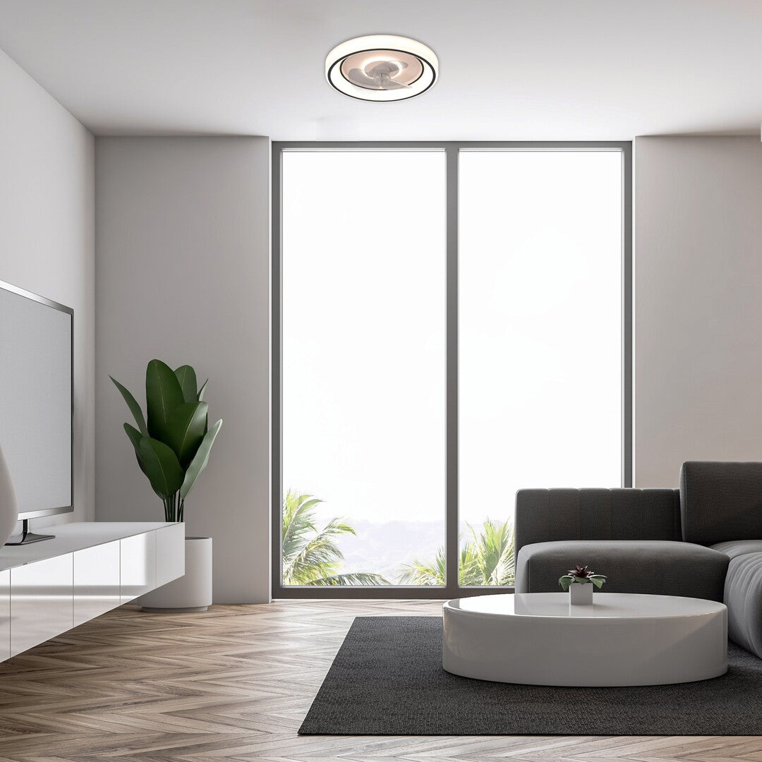 Plafoniera LED Horacio cu ventilator, negru, 67W, 5850lm, 3000K-6000K, IP20, Rabalux, 71009