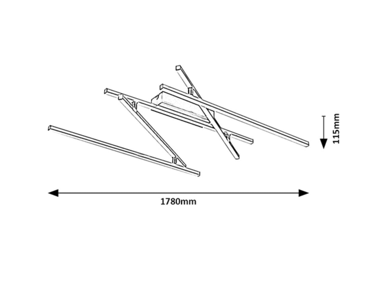 Plafoniera LED Negan, argintiu, 40W, 2460lm, 4000K, IP20, Rabalux, 71020