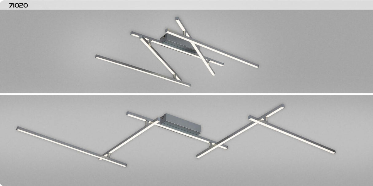 Plafoniera LED Negan, argintiu, 40W, 2460lm, 4000K, IP20, Rabalux, 71020