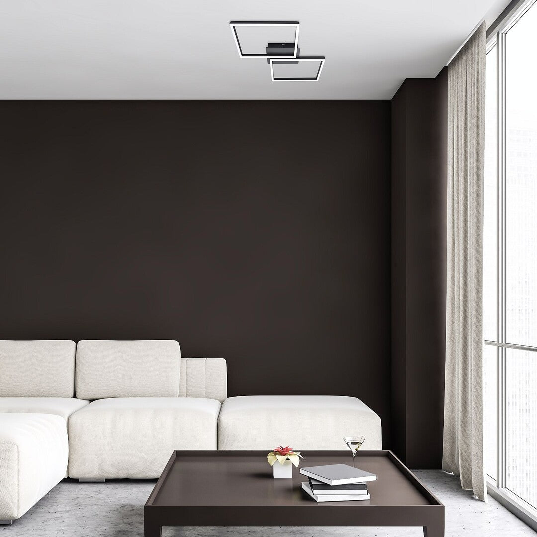 Plafoniera LED Ludano, negru, 40W, 2400lm, 2700-6500K, RGB, IP20, Rabalux, 71032