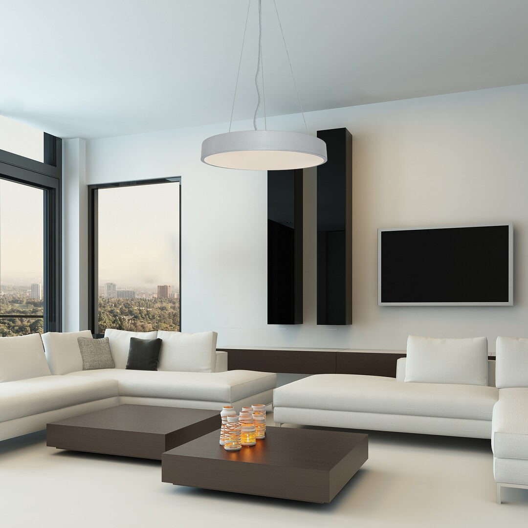 Lustra suspendata LED Tesia, argintiu, 36W, 2550lm, 4000K, IP20, Rabalux, 71040