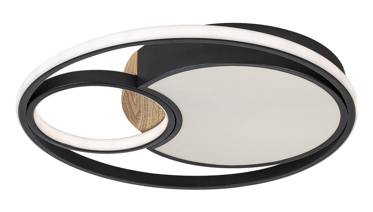 Plafoniera LED Leola, negru, 81W, 3800lm, 3000K/4000K/6000K, IP20, Rabalux, 71044