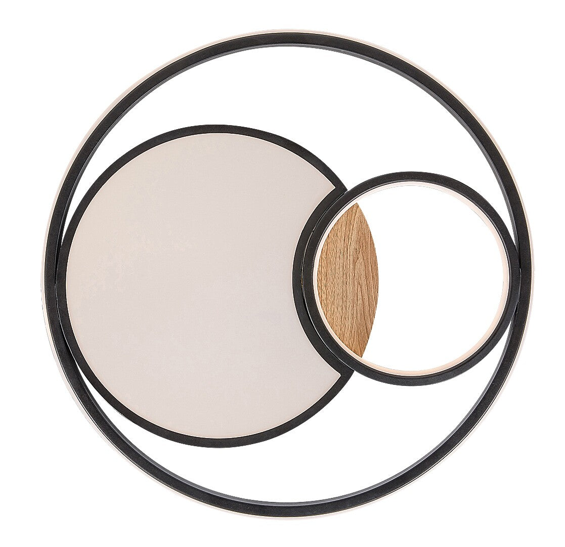 Plafoniera LED Leola, negru, 81W, 3800lm, 3000K/4000K/6000K, IP20, Rabalux, 71044