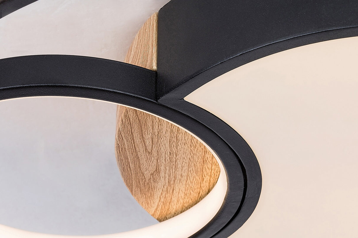 Plafoniera LED Leola, negru, 81W, 3800lm, 3000K/4000K/6000K, IP20, Rabalux, 71044